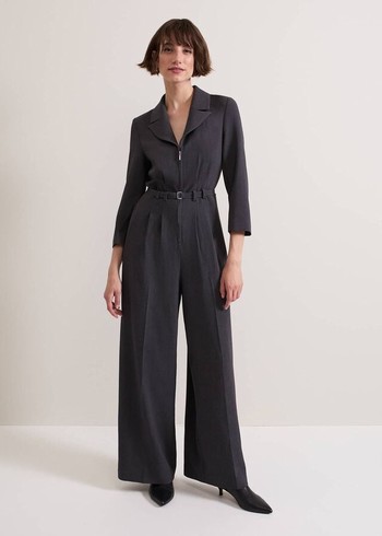 Phase Eight Pamela Grey Tailored Jumpsuit Grey Australia | GY5708493